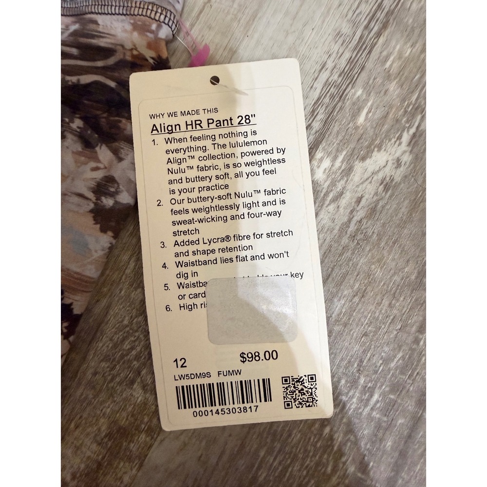 Lululemon‎ Align High-Rise Pant 28 Foliage Overlay Multi Nulu Leggings 12 NEW - Picture 3 of 4